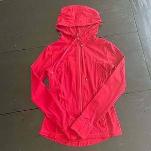 Lululemon dark red hooded define jacket